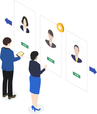 人型アイコン　採用　画像