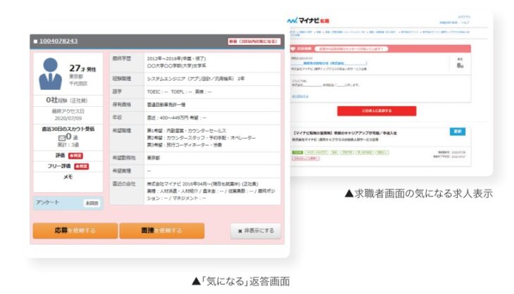 マイナビ転職気になる応募促進