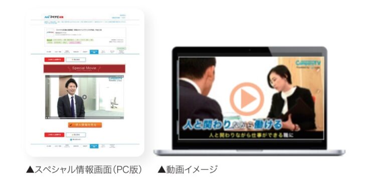 マイナビ転職動画SNSアドパッケージ掲載イメージ