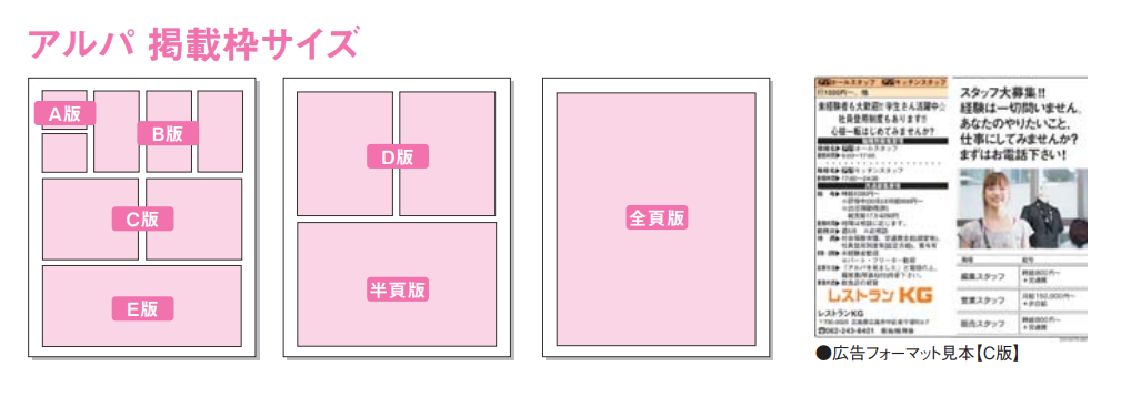 アルパ（イーアルパ）掲載枠サイズ